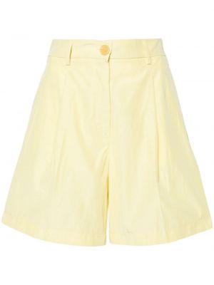Shorts mit plisseefalten Forte_forte gelb