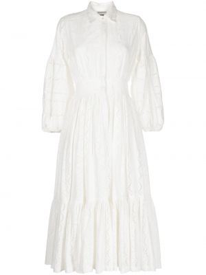 Bavlnené dlouhé šaty Evarae biela