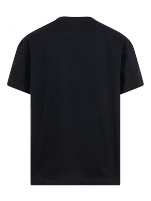 Bavlněné tričko s potiskem Flaneur Homme černé