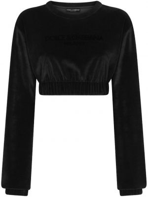 Sweatshirt mit stickerei Dolce & Gabbana schwarz