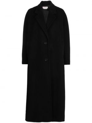 Μάλλινο παλτό Alexander Mcqueen μαύρο