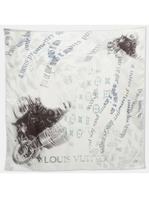 Jedwabna szal Louis Vuitton Vintage biała