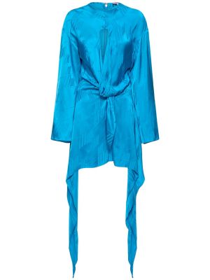 Satenska mini obleka iz žakarda The Attico