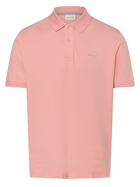Koszulka bawełniana Gant różowa