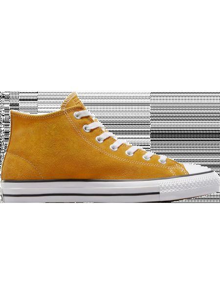 Замшевые кроссовки со звездочками Converse Chuck Taylor All Star золотые
