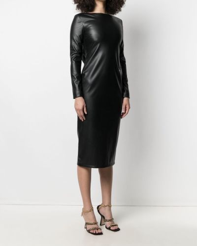 Koktejlové šaty s otevřenými zády na zip Tom Ford černé