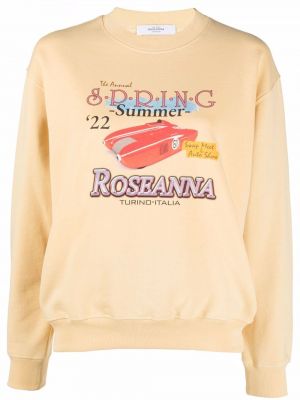 Trykt bomull sweatshirt Roseanna gul