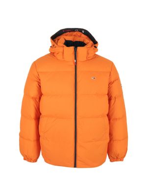 Prošívaná péřová bunda Tommy Hilfiger oranžová