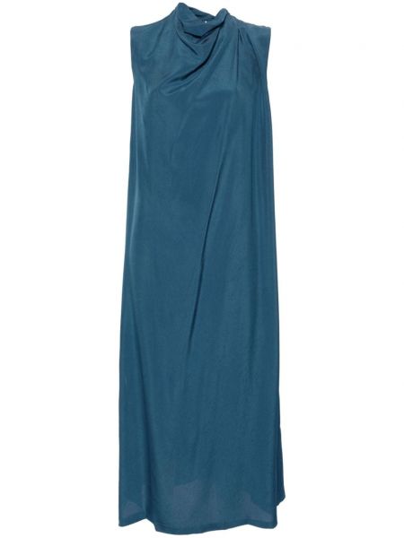 Μίντι φόρεμα ντραπέ Christian Wijnants μπλε