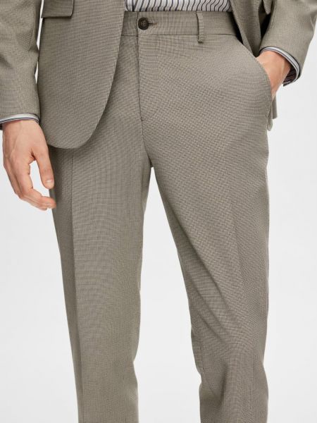 Pantalon plissé Selected Homme blanc