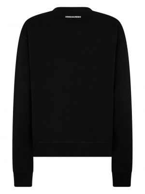 Sweatshirt aus baumwoll mit print Dsquared2 schwarz