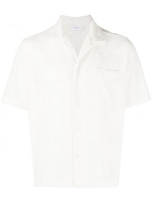 Čipkovaná kvetinová košeľa s výšivkou Rhude biela