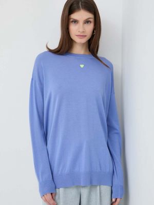 Gyapjú pulóver Max&co. kék