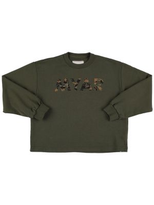 Bomull sweatshirt for jenter Myar grønn