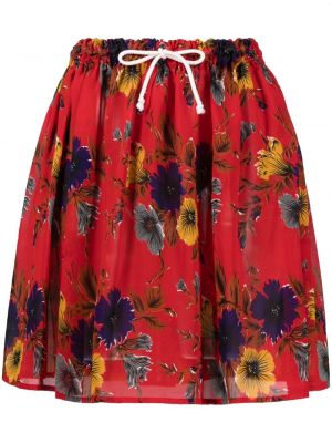 Průsvitné květinové sukně s potiskem Jean Paul Gaultier Pre-owned - červená