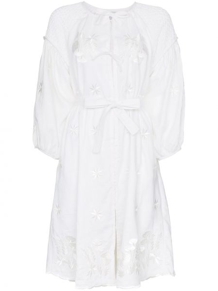 Lniana sukienka Innika Choo - biały