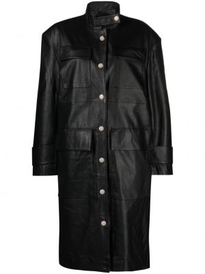 Leder mantel Remain schwarz