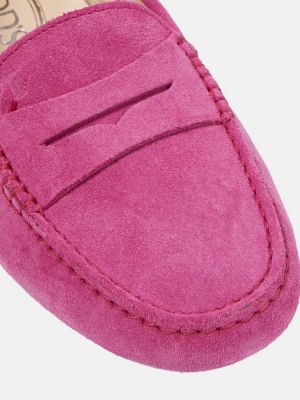 Loafers in pelle scamosciata Tod's rosa