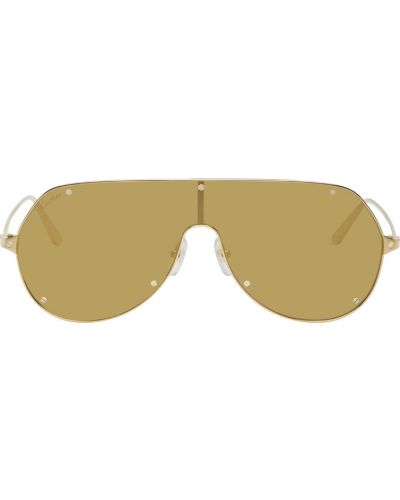 Авиаторы солнцезащитные очки Cartier, золотые