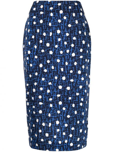 Falda midi con estampado geométrico Dvf Diane Von Furstenberg azul