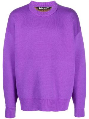 Woll pullover Palm Angels lila
