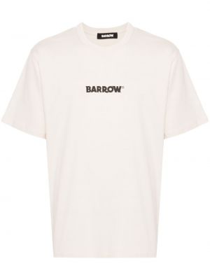 Тениска с принт Barrow бежово