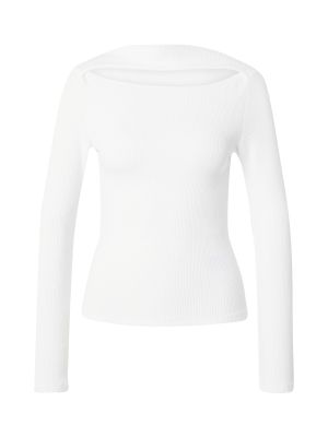 T-shirt en tricot Gina Tricot blanc