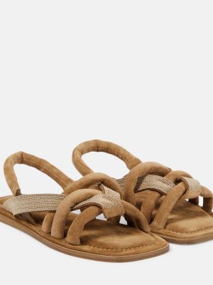 Seemisnahksed sandaalid Brunello Cucinelli pruun