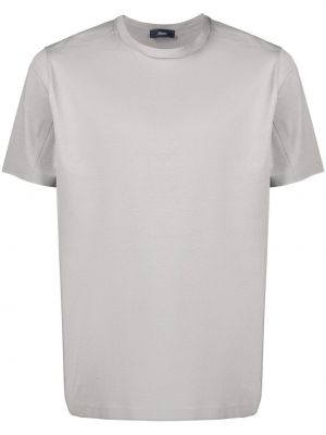 Einfarbige t-shirt Herno grau