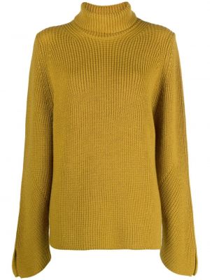 Sweter wełniany Forte Forte żółty