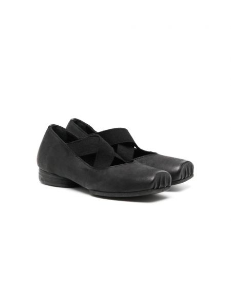 Кожени полуотворени обувки Uma Wang черно