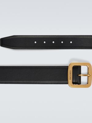Cinturón de cuero Tom Ford negro