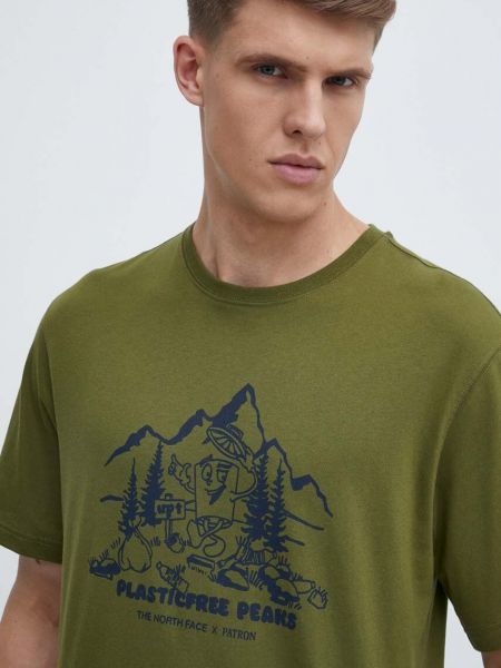 Pamučna majica The North Face zelena