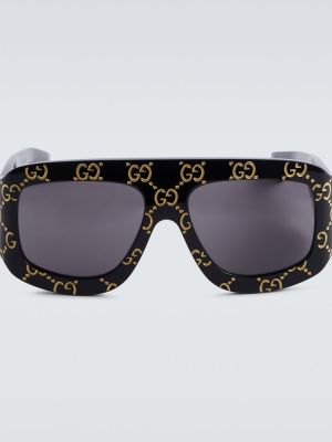 Oversize saulesbrilles Gucci melns
