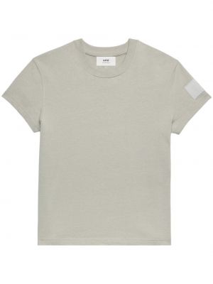 Bavlněné tričko Ami Paris šedé