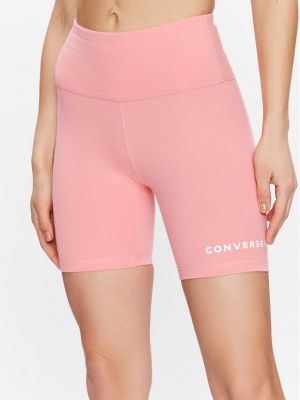 Pantaloni scurți de sport slim fit Converse roz