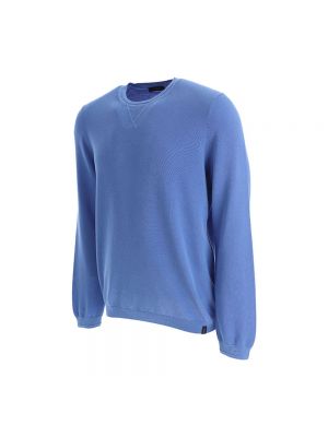 Sweter z okrągłym dekoltem Fay niebieski