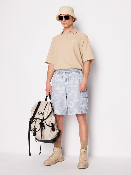 Pantalones cortos vaqueros de algodón con estampado de camuflaje Armani Exchange