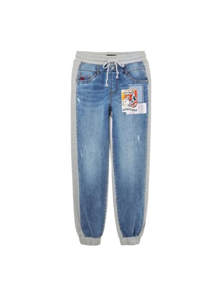 Jeansy relaxed fit Desigual niebieskie