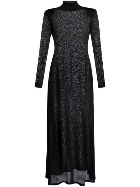 Πλεκτή μάξι φόρεμα από ζέρσεϋ Tom Ford μαύρο