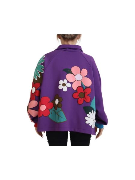 Jersey de flores con estampado de tela jersey Dolce & Gabbana violeta
