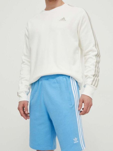 Pantaloni din bumbac Adidas Originals albastru