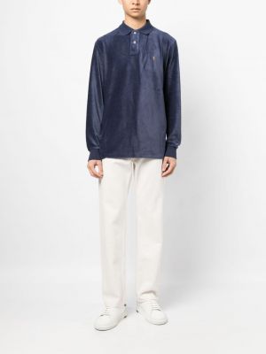 Polo krekls velveta Polo Ralph Lauren zils