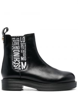 Chelsea boots à imprimé Love Moschino noir