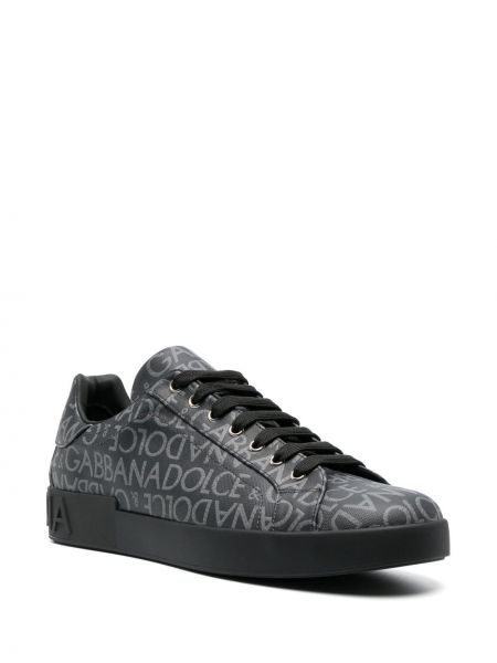 Sneakers di pelle Dolce & Gabbana nero