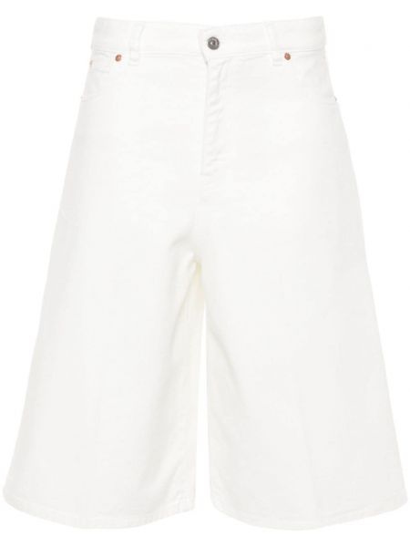 Kratke traper hlače Victoria Beckham bijela