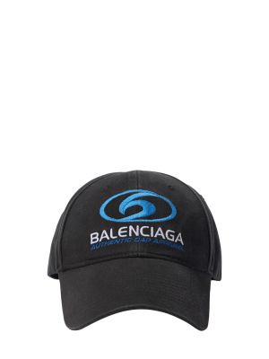 Medvilninis kepurė su snapeliu Balenciaga juoda
