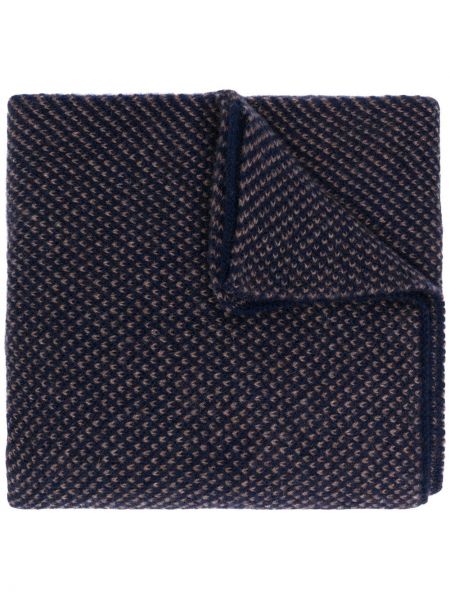 Плетен кашмирен шал Dell'oglio синьо