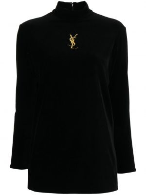 Dlouhý top s dlouhými rukávy Yves Saint Laurent Pre-owned - černá
