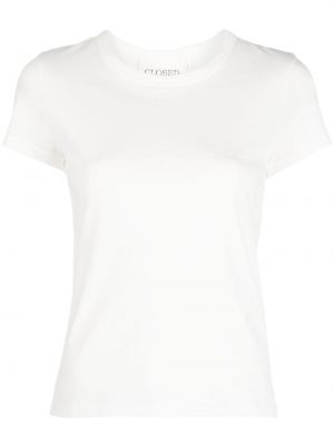 T-shirt a maniche corte Closed bianco